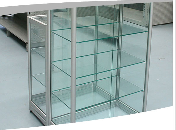 Modular Glass Display Cabinets With Built In Low Voltage Lighting